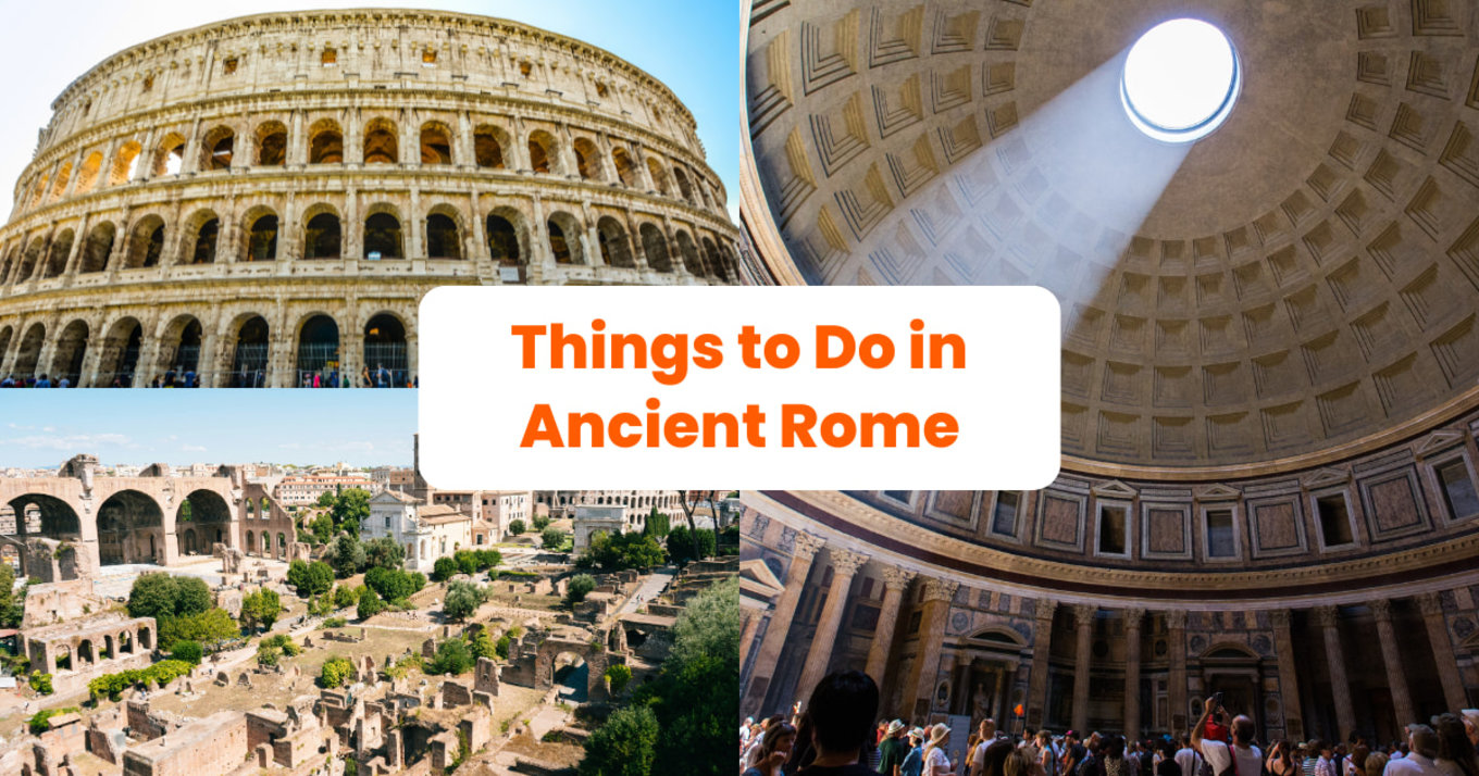 ancient roman buildings - banner