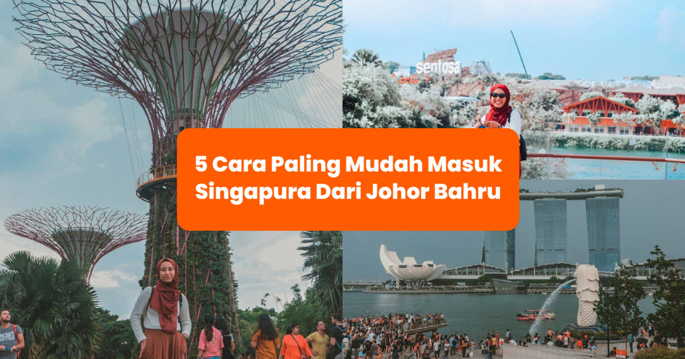6 Cara Masuk ke Singapura dari Johor Bahru hijab girls at singapore landmark klook my