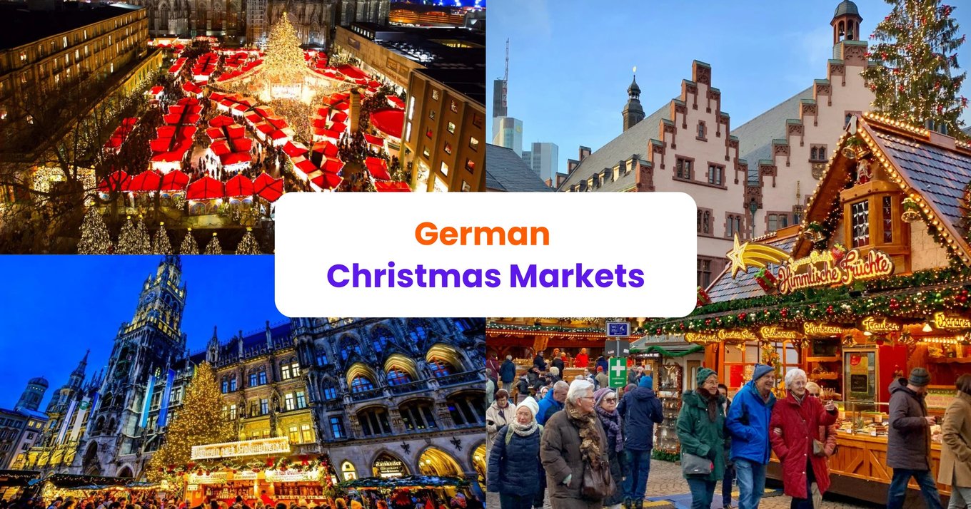 Collage of German Christmas Markets with text