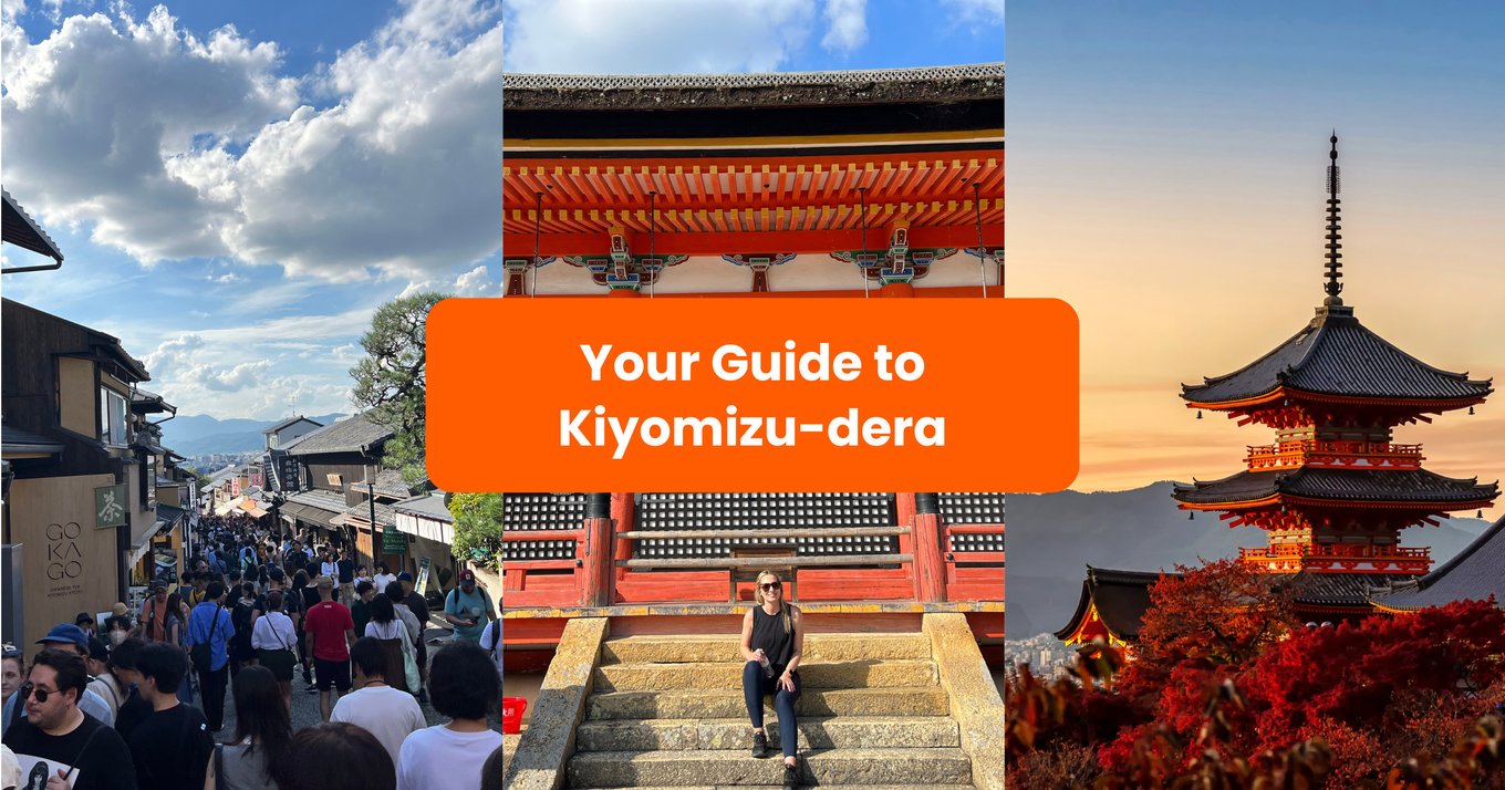 Collage of sceneries in Kiyomizu-dera Temple Kyoto