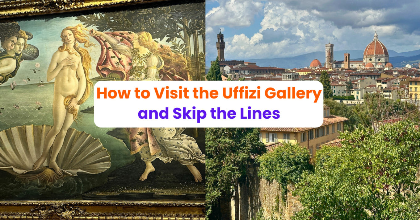 Klook header for Uffizi museum article with photo of the birth of venus and florence