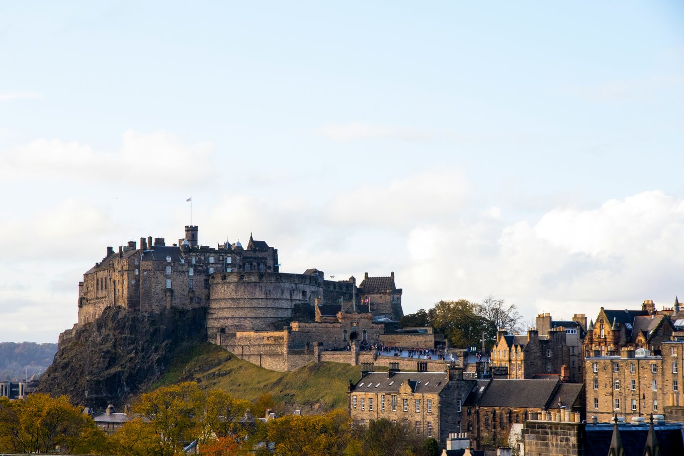 View of Edinburgh Castle from afar