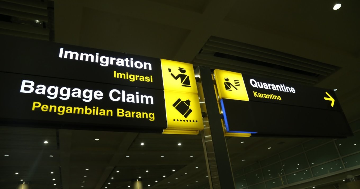 Indonesia Airport Immigration Sign