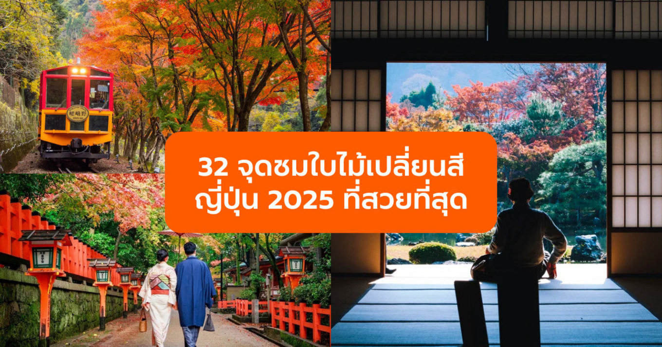 32 จุดชมใบไม้เปลี่ยนสีญี่ปุ่น 2025 ที่สวยที่สุด