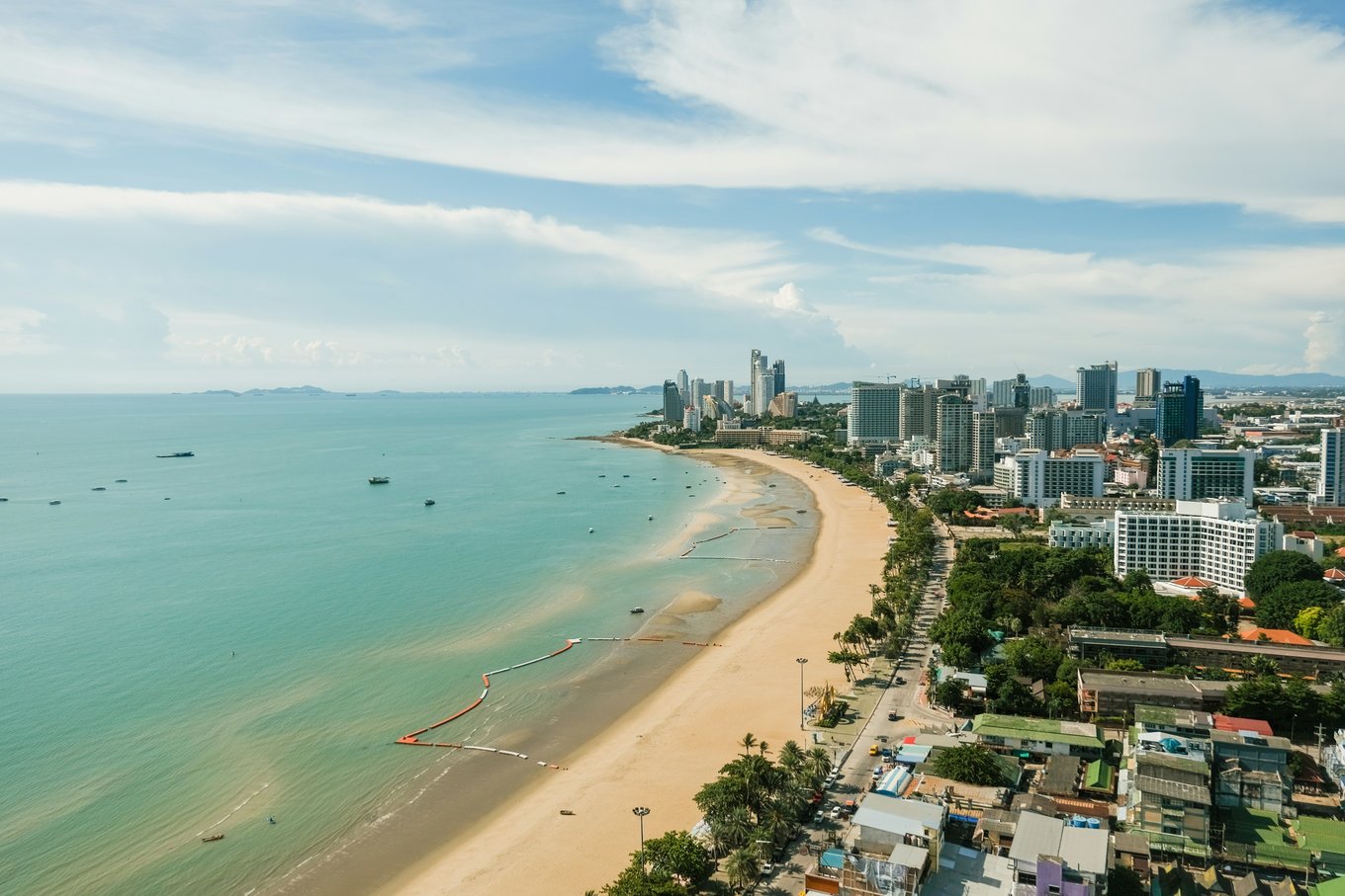 The sunny coastline of Pattaya, Thailand