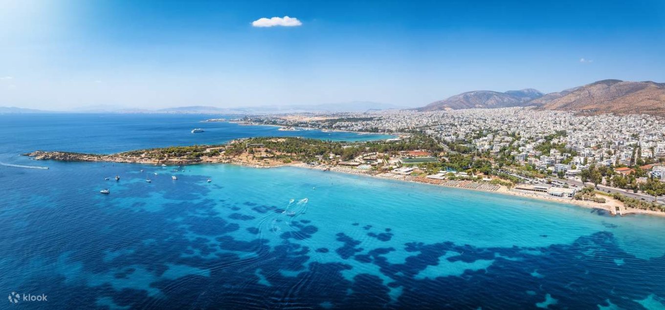 A stunning view of the Athens Riviera from Voula Beach, Greece