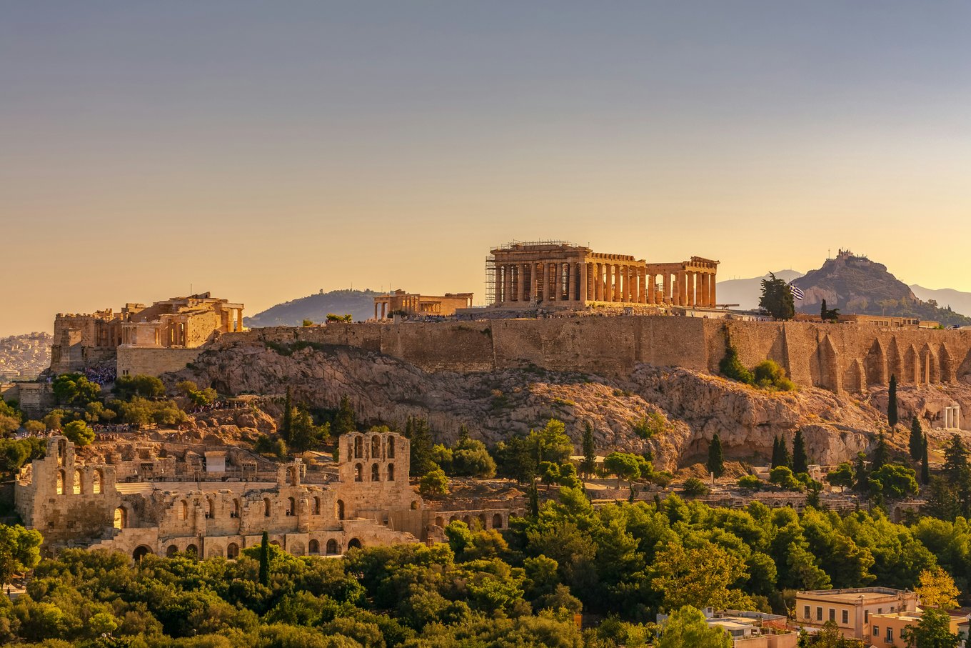View of the Acropolis in Athens