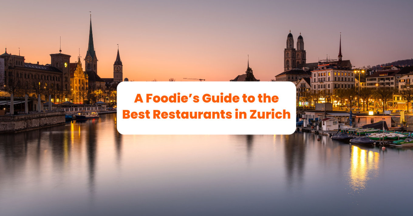 A picture of Zurich with text.