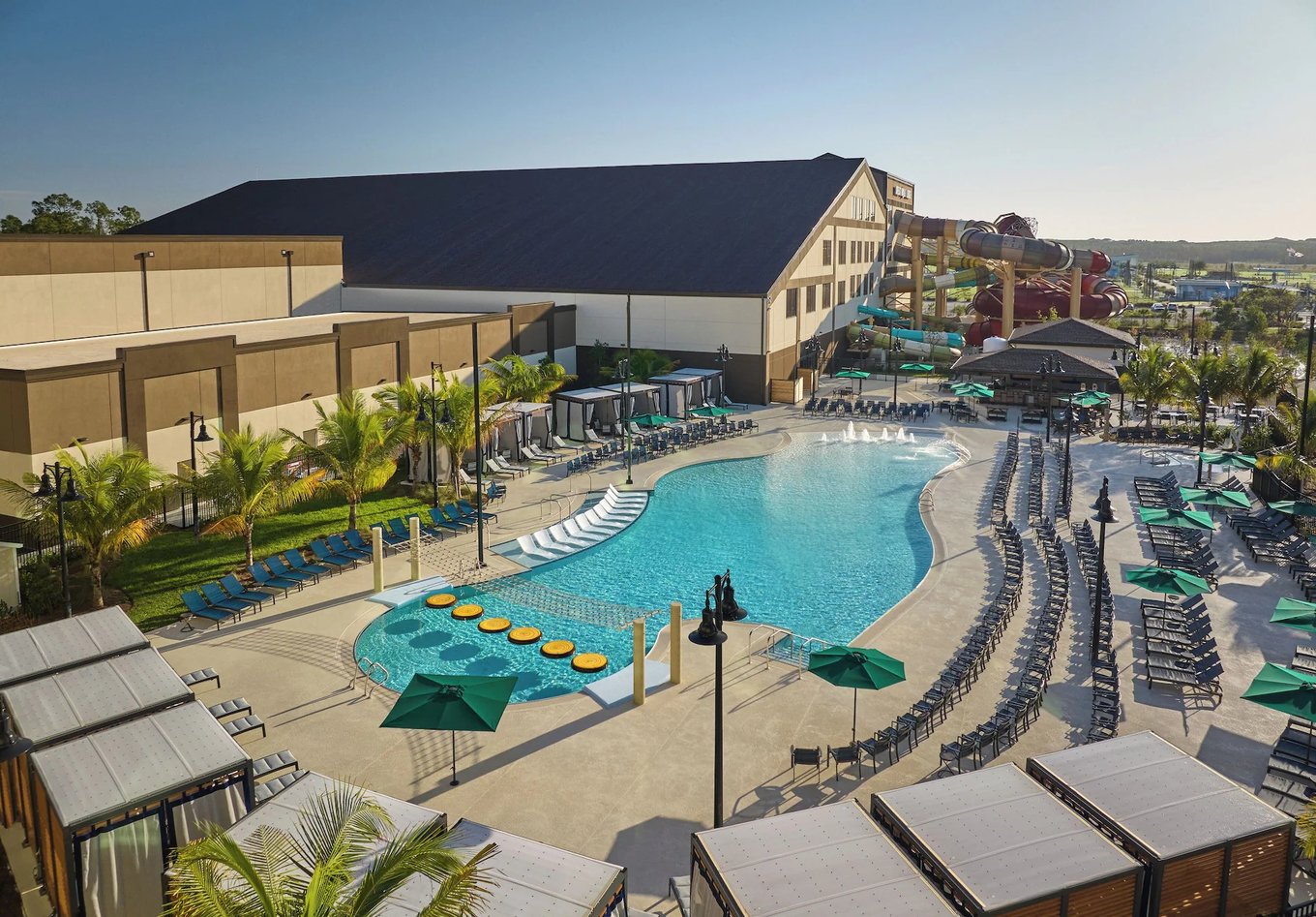 Family-friendly pool area and water park at Great Wolf Lodge Naples Florida
