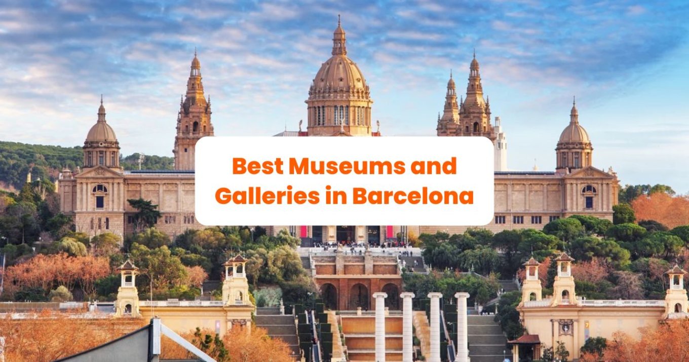 National Art Museum of Catalonia on Montjuïc hill in Barcelona with domed towers and stairways.