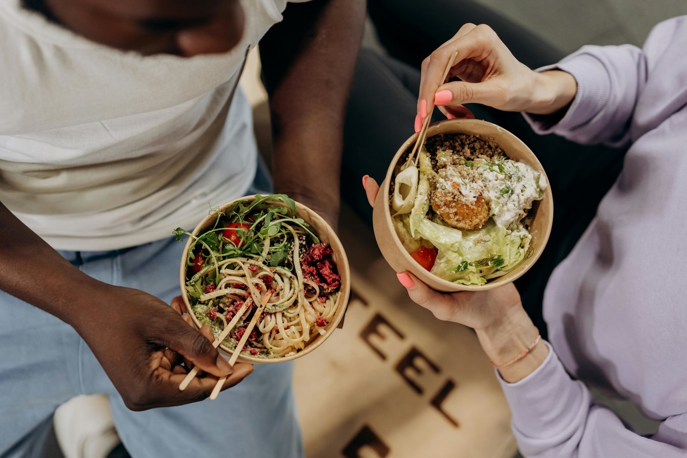 Delicious take-out in Melbourne, CBD | Photo Credits: Mikhail Nilov on Pexels