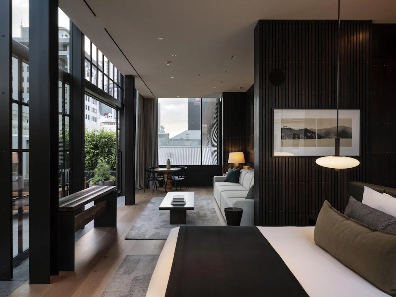 The Hotel Britomart interior with modern, minimalist design