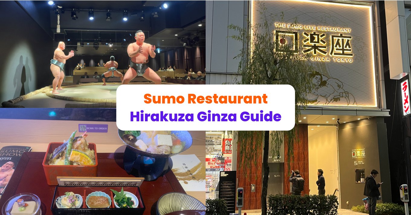 Sumo Live Restaurant Hirakuza Ginza experience with food and live matches