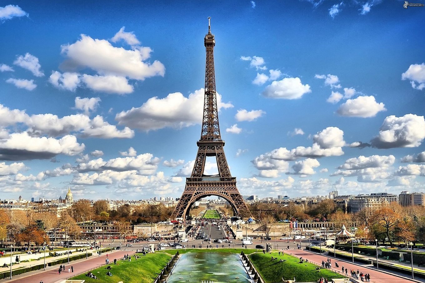 The Eiffel Tower rising above Paris’ skyline