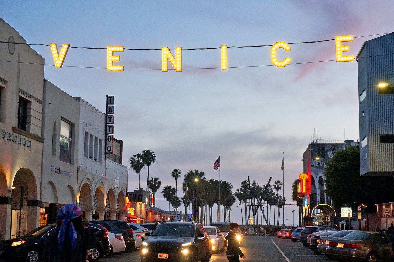 Venice Beach Boardwalk at night | Photo Credits: Steve Boland on Flickr