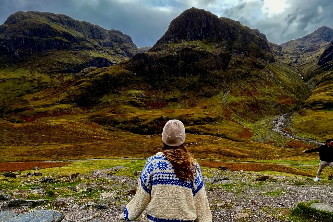 Scenic mountains and valleys in the Scottish Highlands