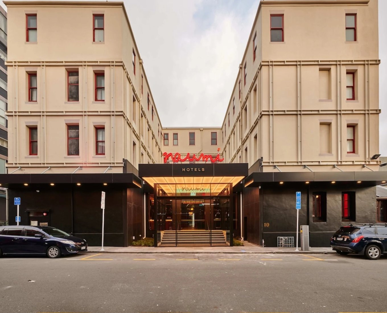 Entrance of Naumi Studio Wellington with modern design