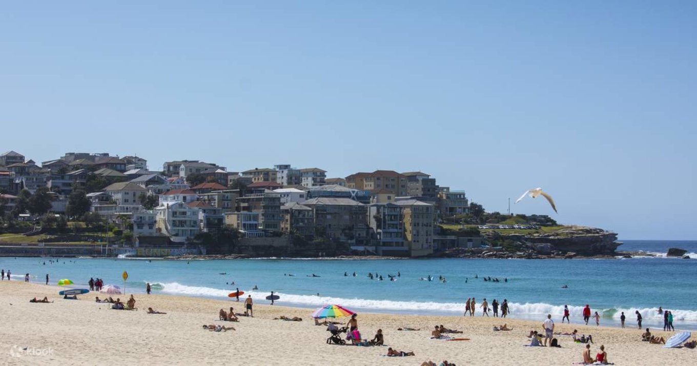 Sunny and iconic Bondi Beach in Sydney, Australia