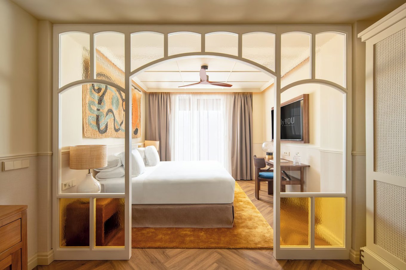 Modern guest room with stylish design at Only YOU Hotel Sevilla