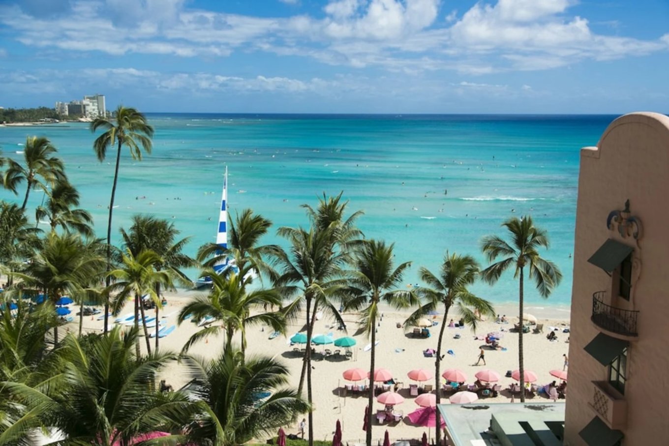 Beachfront of the Royal Hawaiian