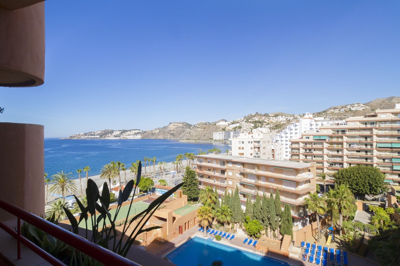 A resort near San Cristobal Beach along the Costa Tropical in Granada
