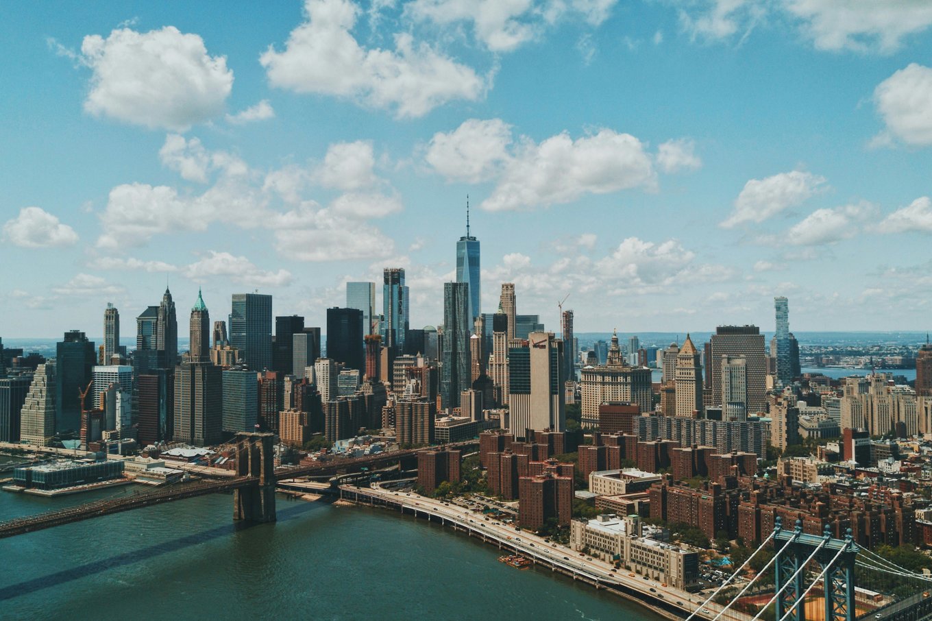 Aerial view of the Manhattan skyline
