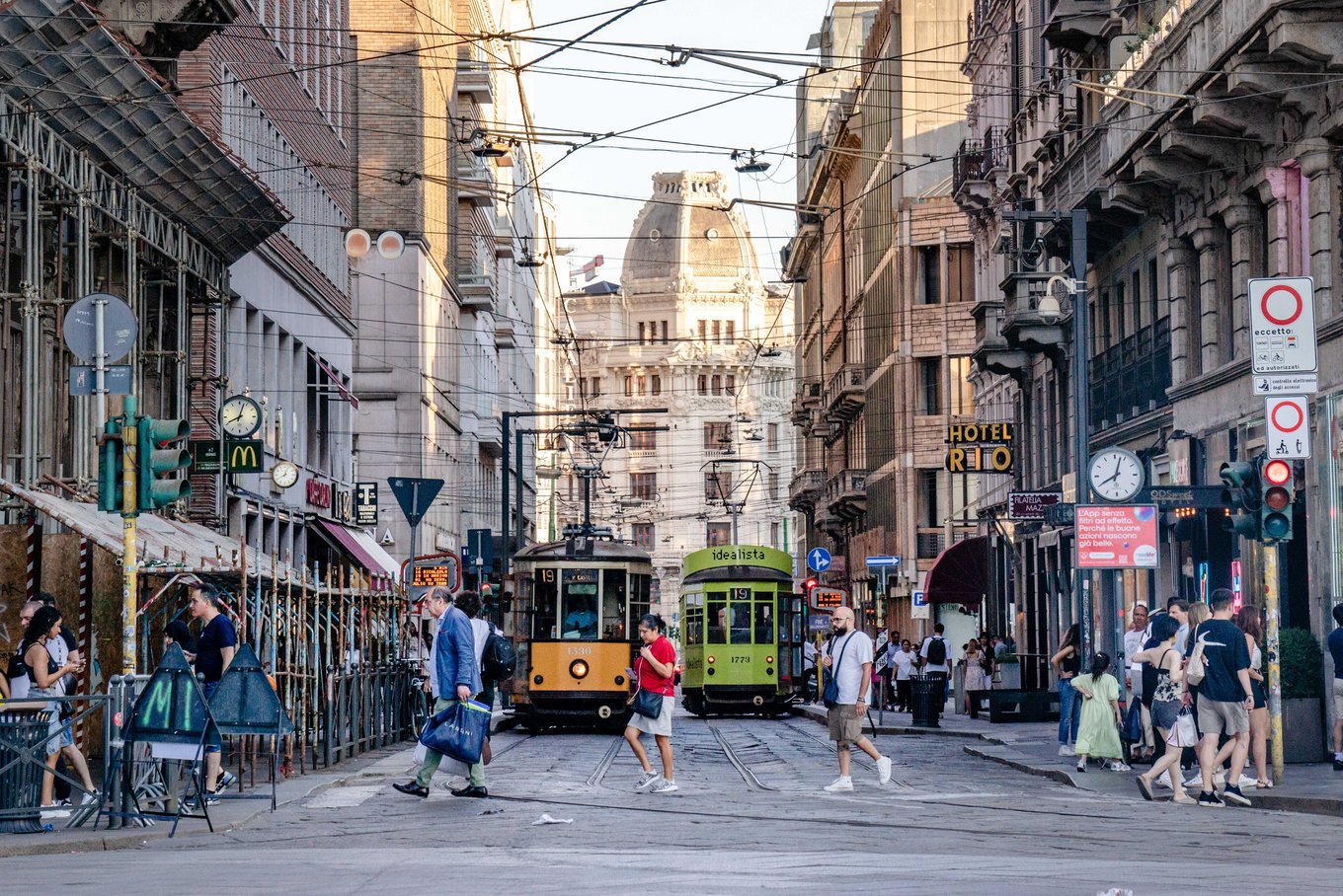 Lively neighborhood in Milan