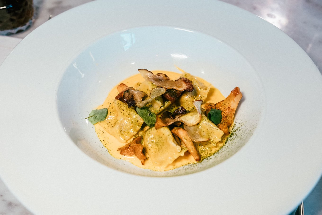 Mushroom ravioli at Maison Nouvelle
