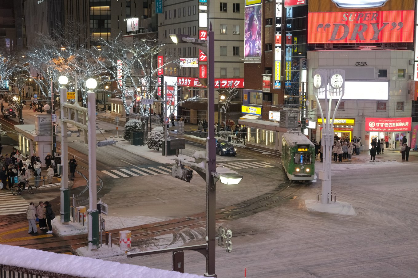 Snowy streets of Hokkaido
