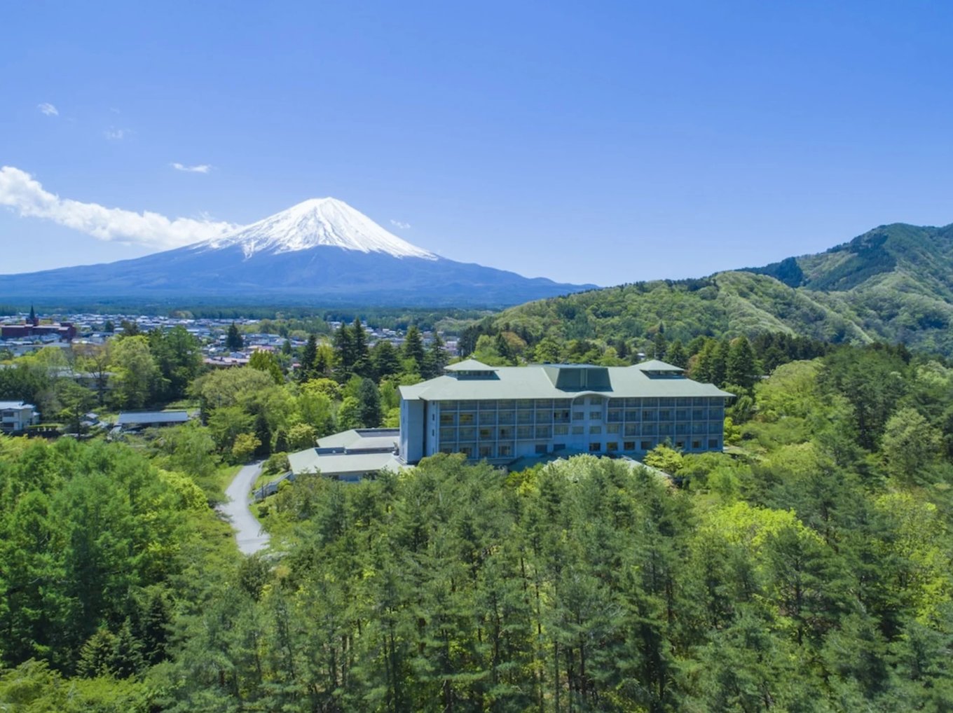 Mount Fuji at a distance from Fuji View Hotel