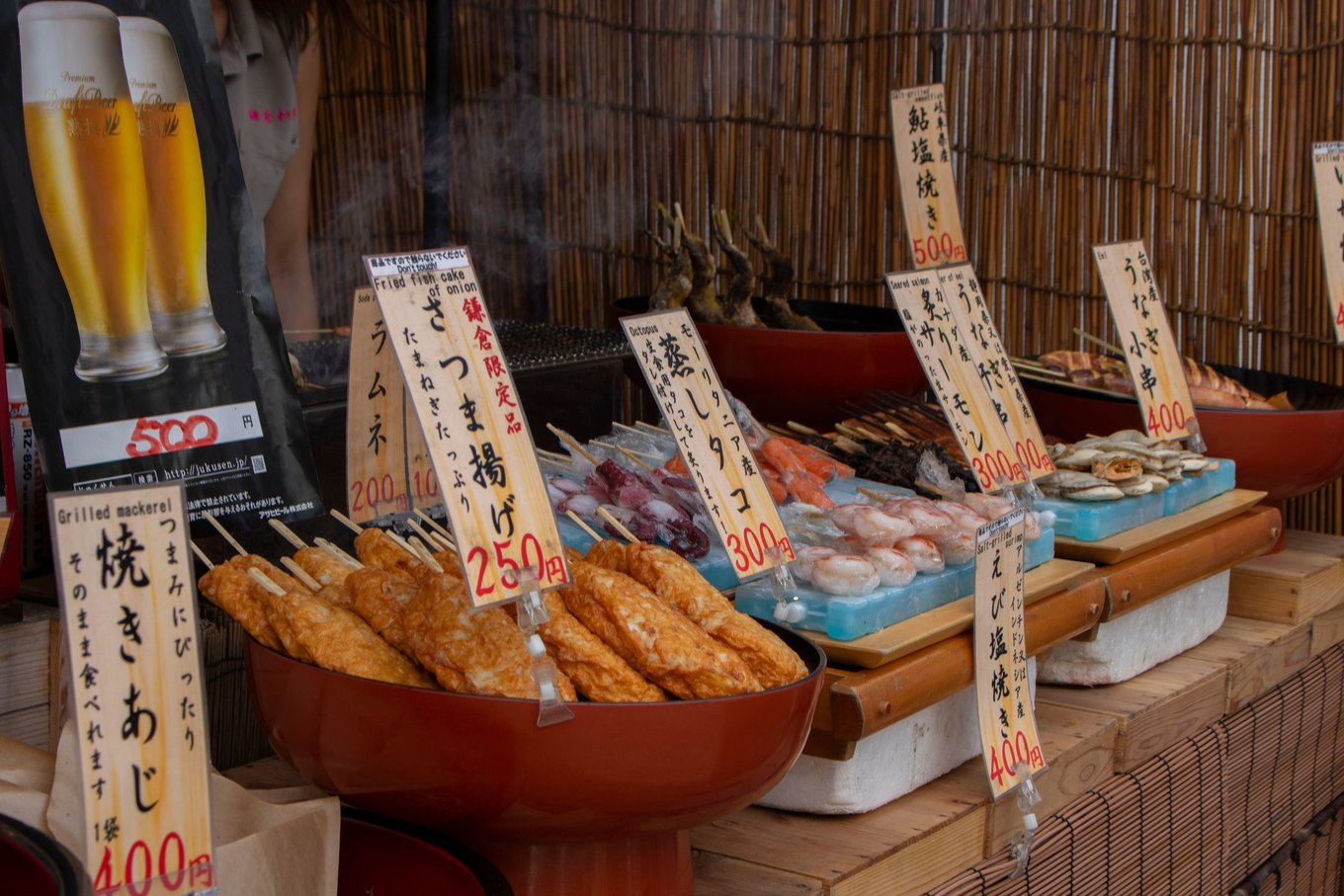 Japanese street market stall