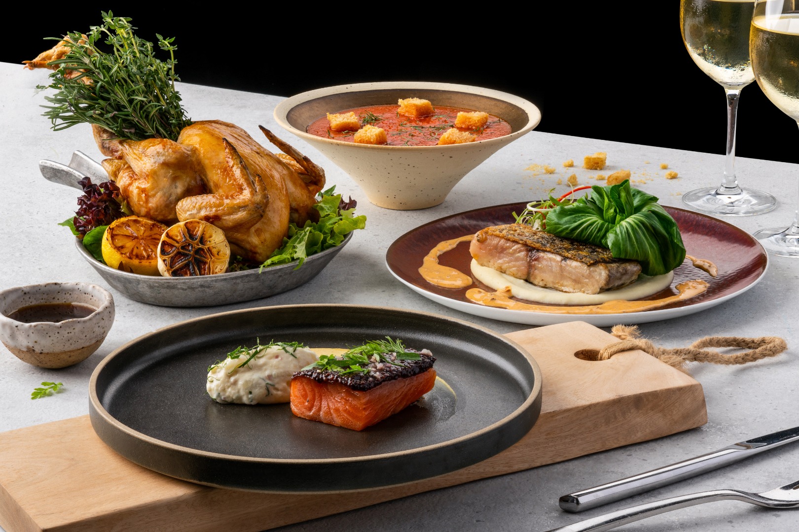 Check out this 4 Course Set Menu for 2 People (Lunch and Dinner) deal!