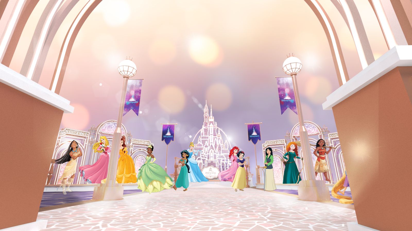 14位迪士尼公主及女王塑像華麗現身