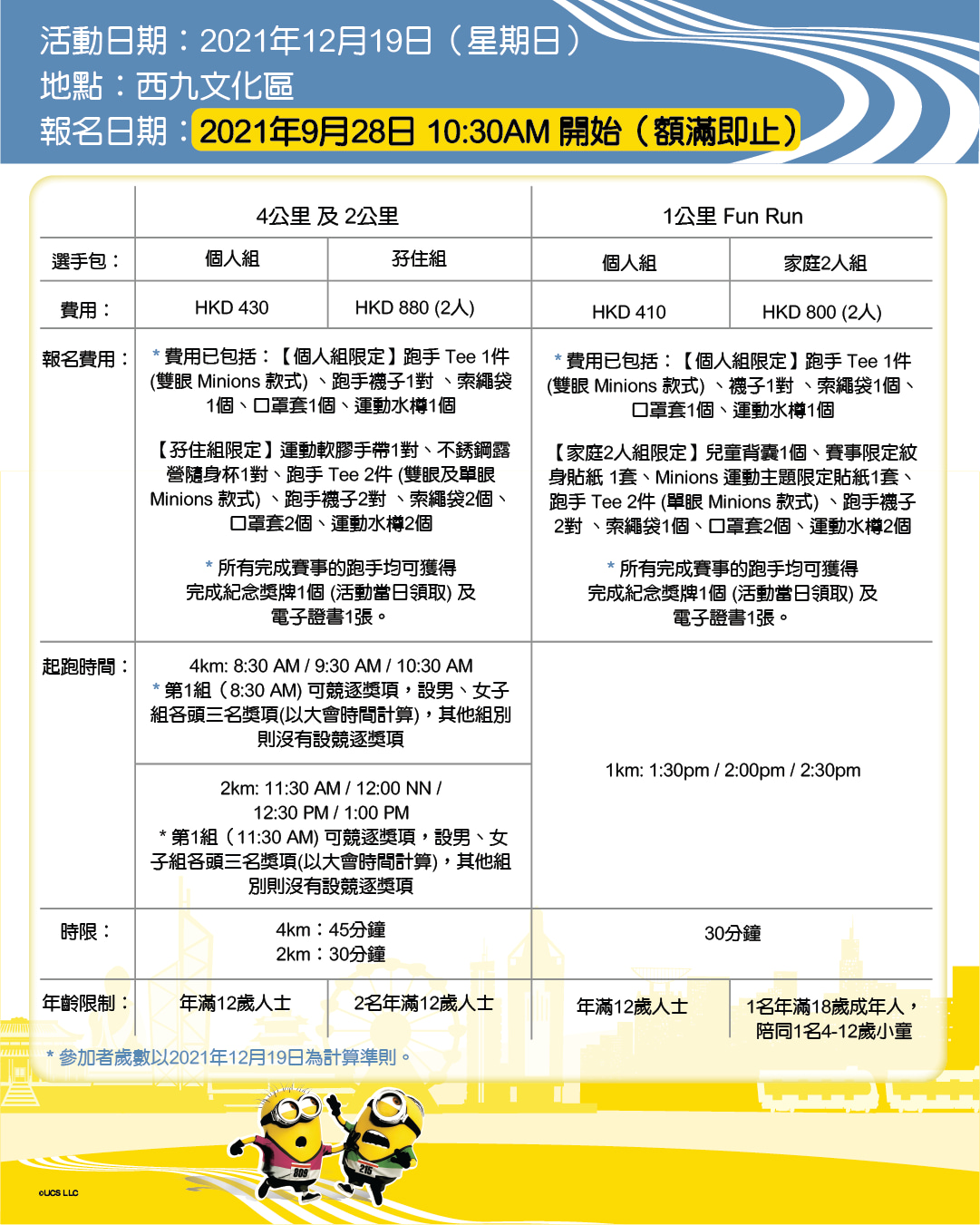 7_Minions Run_Event Info List