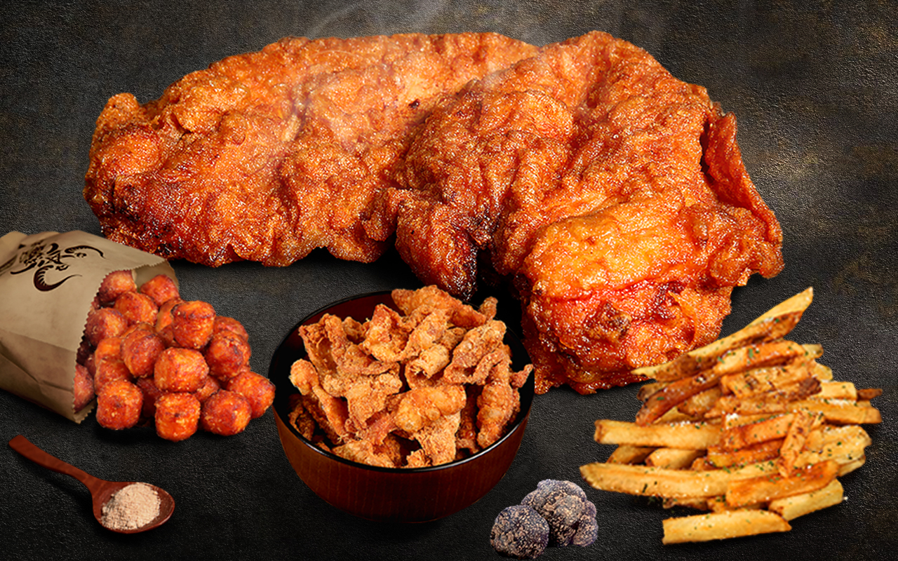 Check out this [Jewel] Fried Chicken Cutlet and Chicken Skin/Sweet