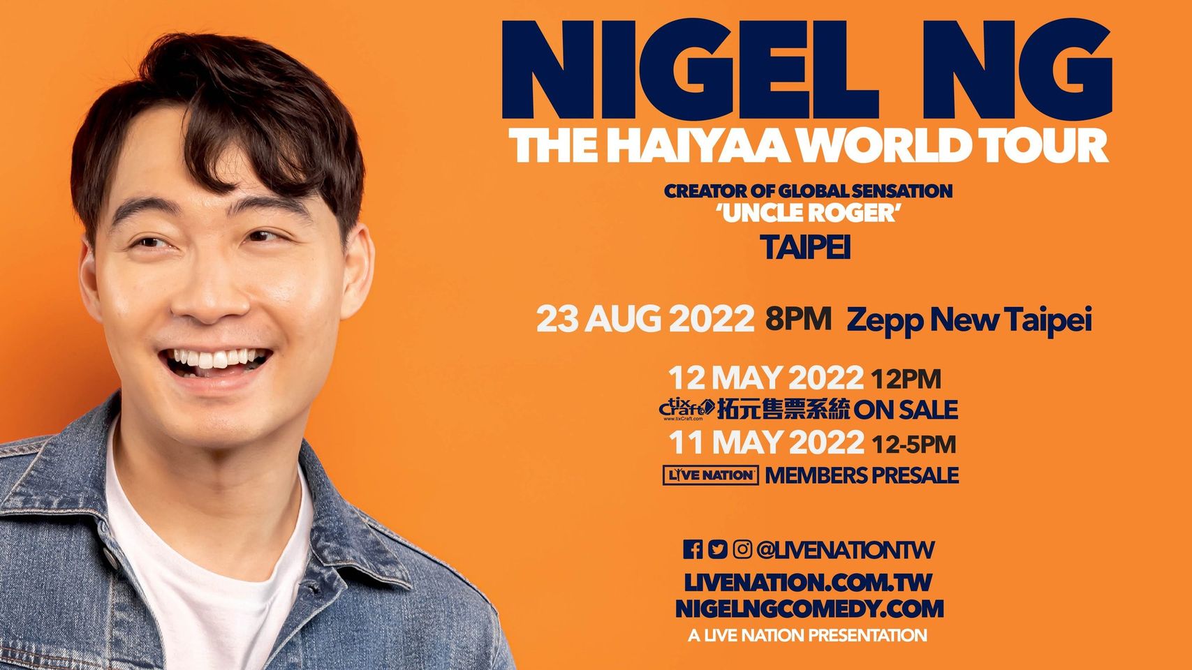 NIGEL NG THE HAIYAA WORLD TOUR Comedy