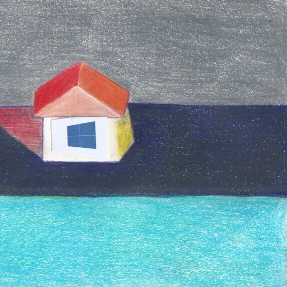 Wooden House with WINDOWS_2017_Coloured Pencil and Collage on paper_Detail_LIU_TSZ_TING (1) (1)