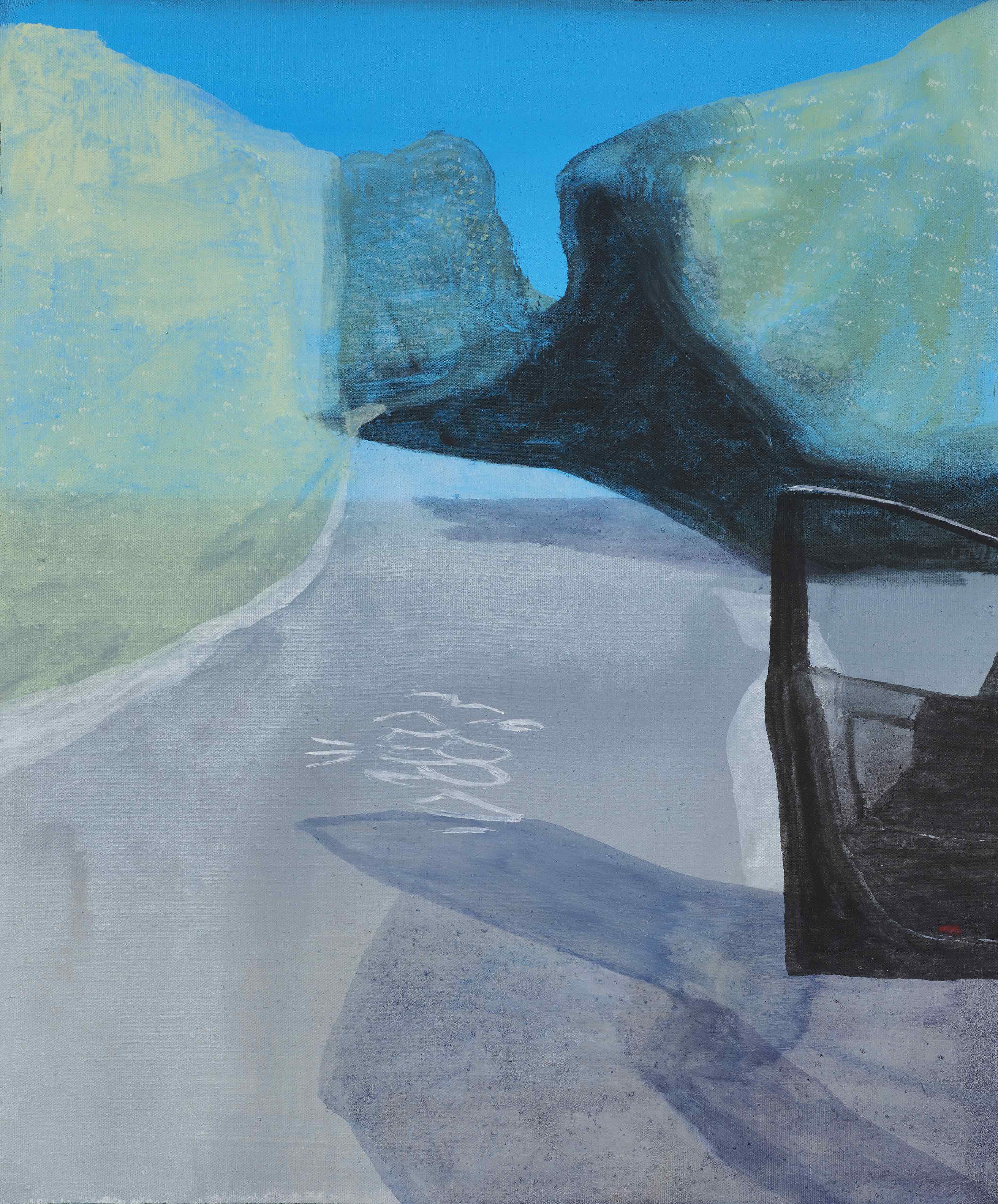 Marc Desgrandchamps_ Signe des temps_Oil on canvas_55 x 46 cm_2021_courtesy Galerie EIGEN + ART LeipzigBerlin_Photo Studio Julien Bouvier