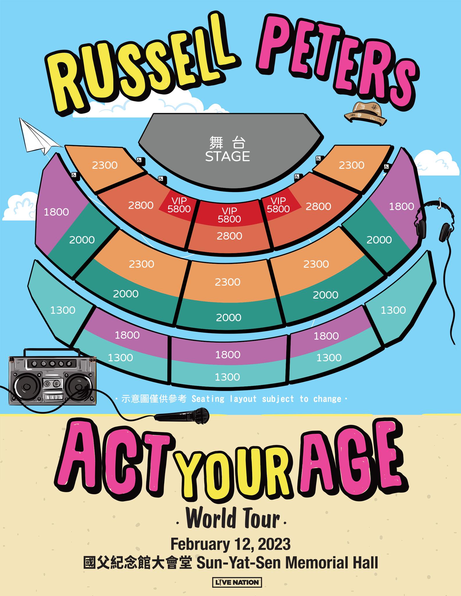 RUSSELL PETERS THE ACT YOUR AGE WORLD TOUR｜單口喜劇