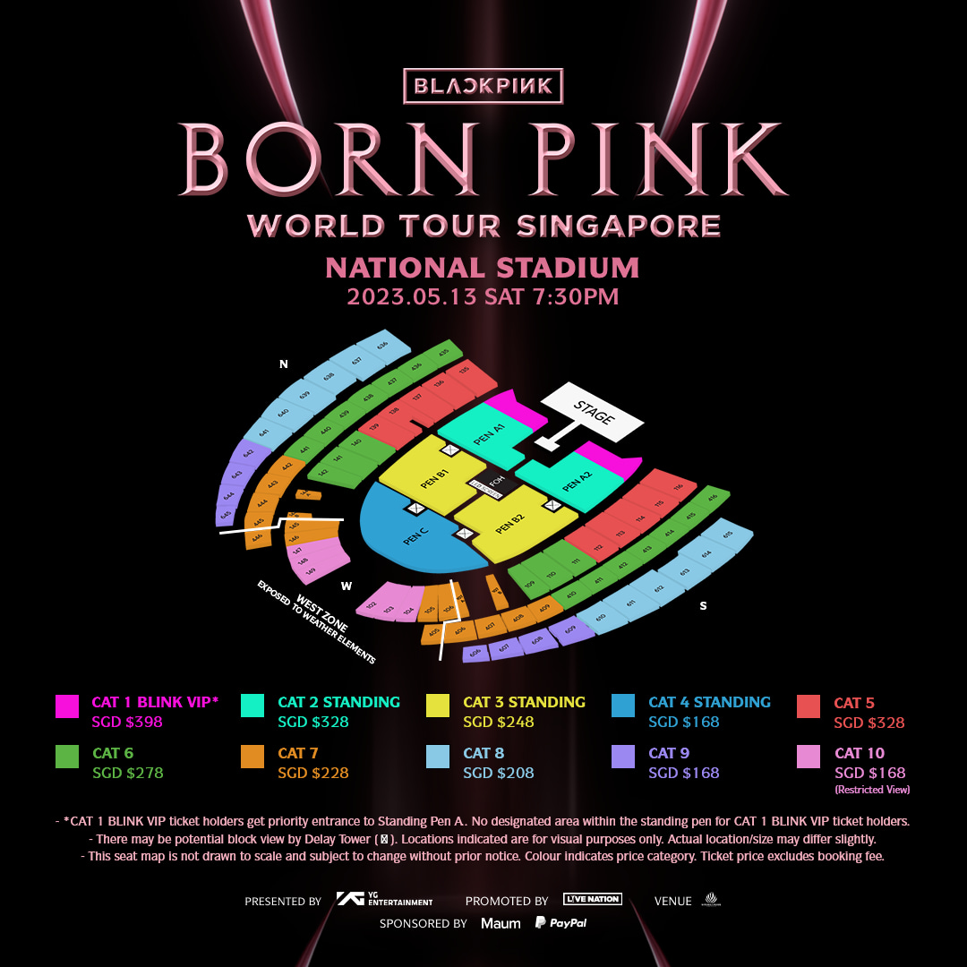 BLACKPINK Concert BORN PINK WORLD TOUR 2023 Singapore