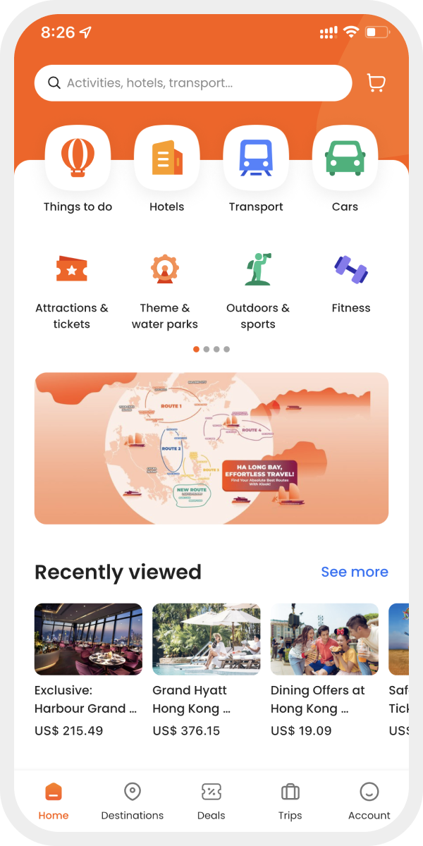 klook travel app