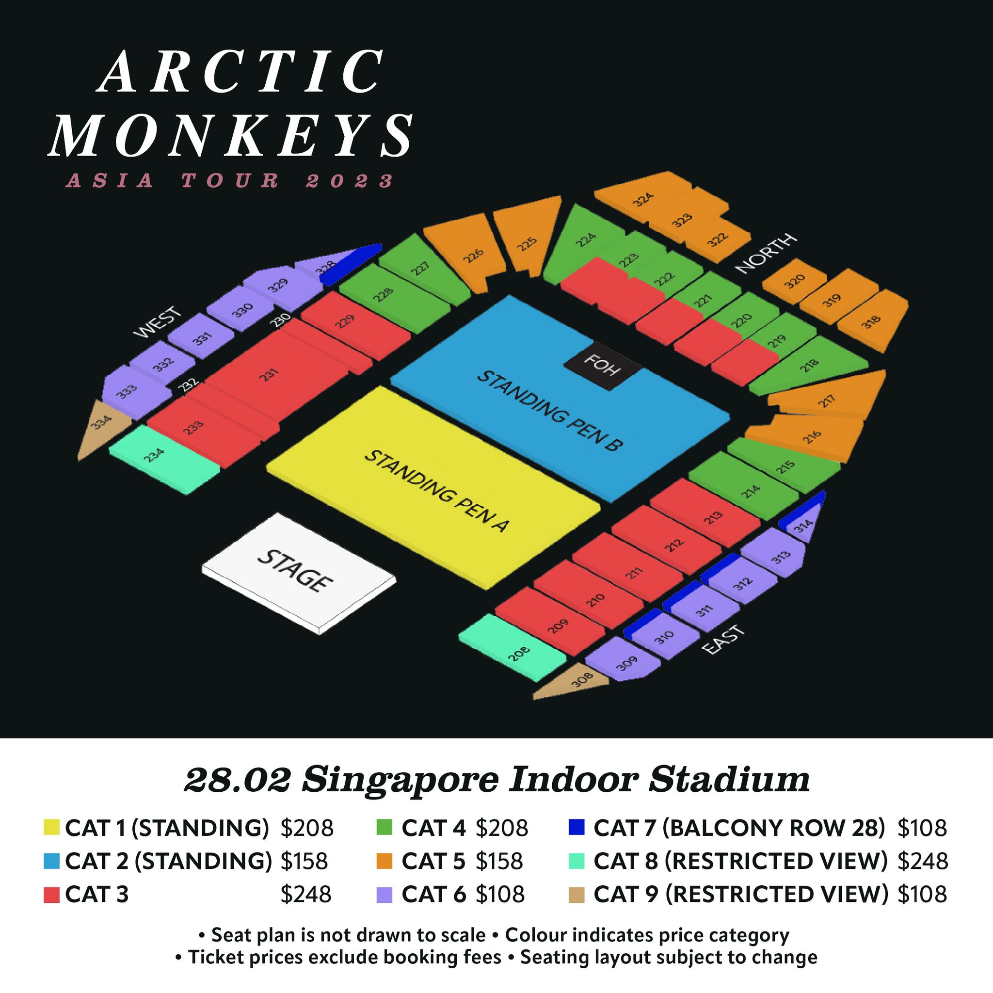 arctic monkeys asia tour 2023 singapore