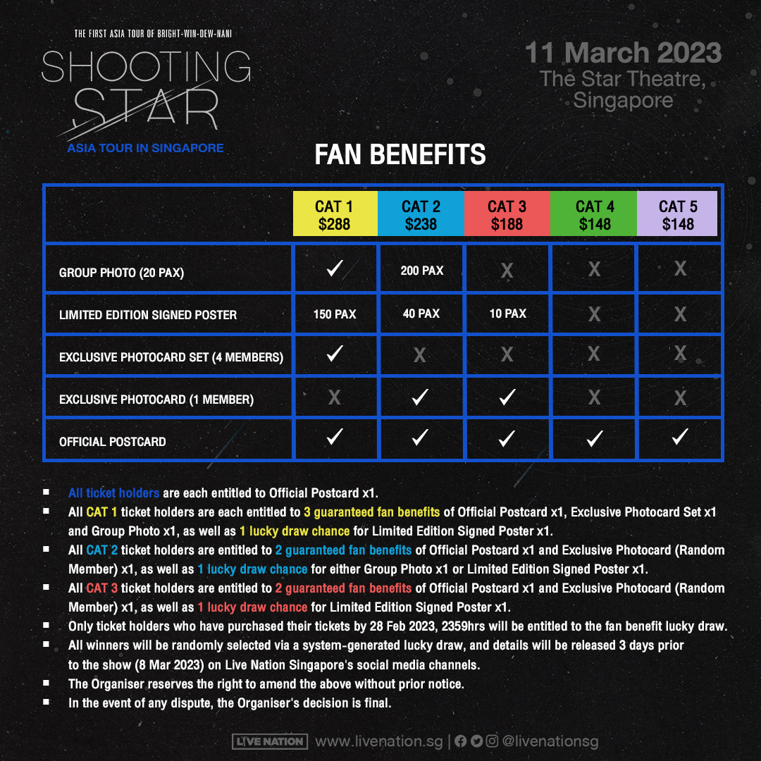 SHOOTING STAR ASIA TOUR IN SINGAPORE