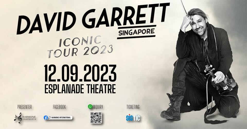 David Garrett ICONIC Tour in Singapore 2023 Esplanade