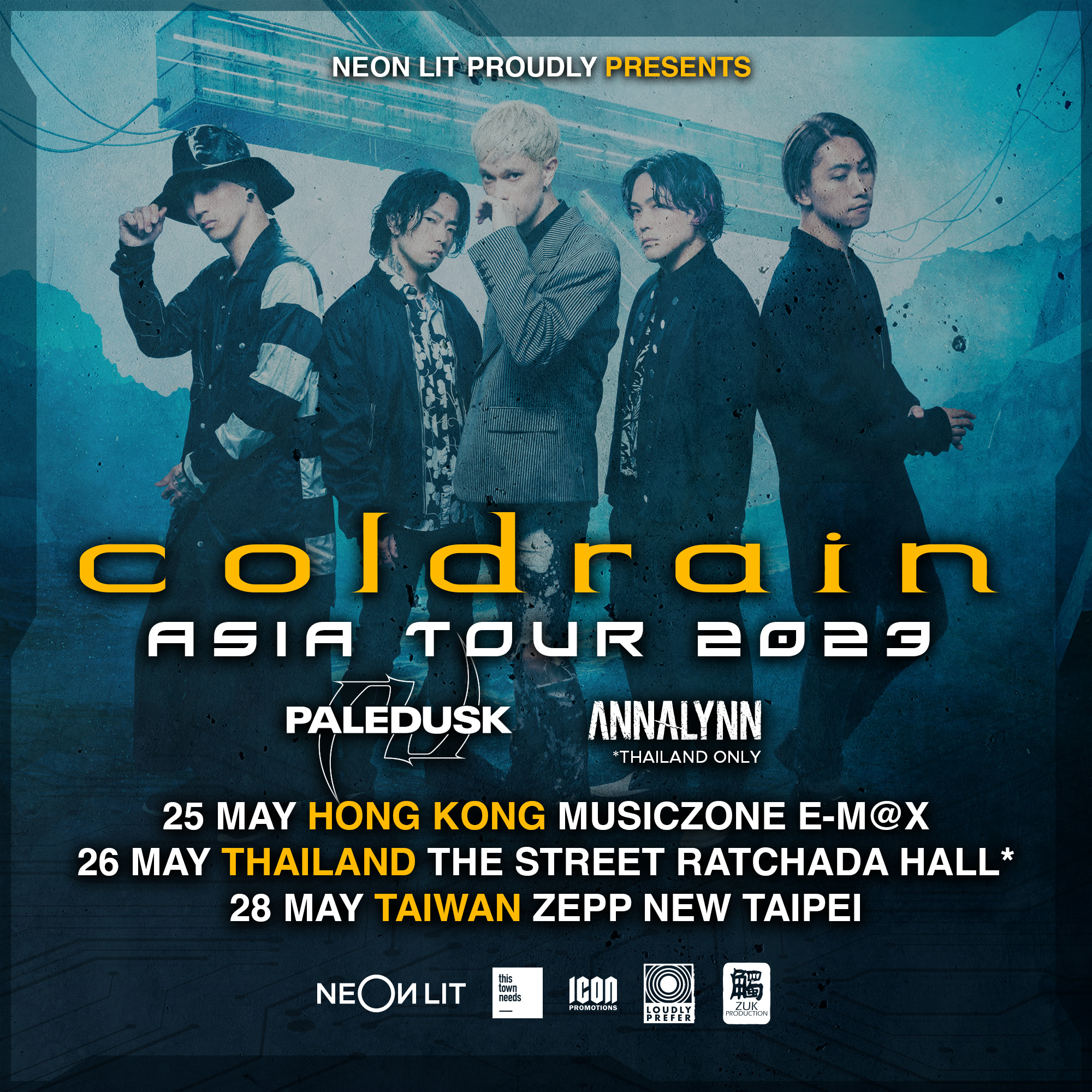 coldrain演唱會2023｜台灣站｜亞洲巡迴演出｜Zepp New Taipei