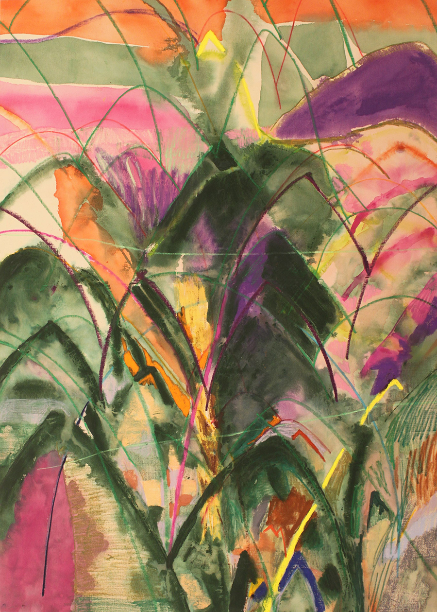 劉昕穎 Hsin-Ying LIU_覆蓋 Cover_壓克力、粉彩、畫布 Acrylic, pastel, crayons and oil pastel on canvas_200 x 144 cm_2022