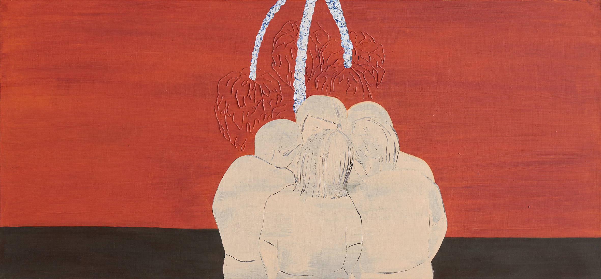 戴伶育 Ling-Yu TAI_關係 III Beziehung 3_油彩、畫布 Oil on canvas_65 x 140 cm_2018