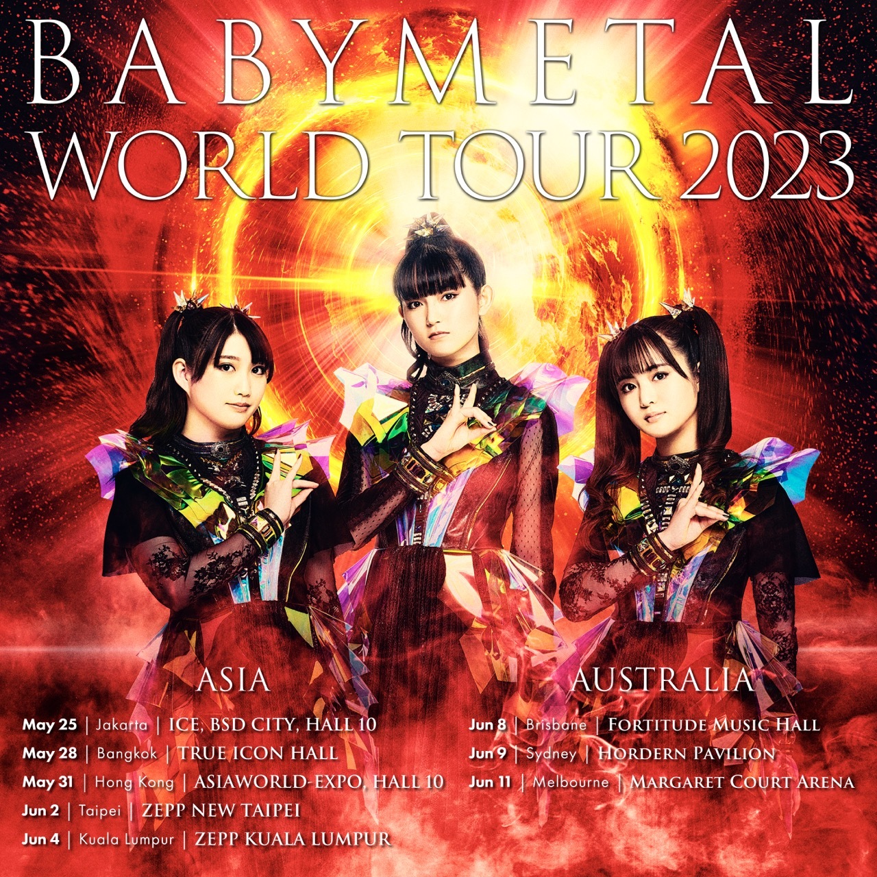 BABYMETAL演唱會2023香港站｜世界巡迴演唱會｜亞洲國際博覽館