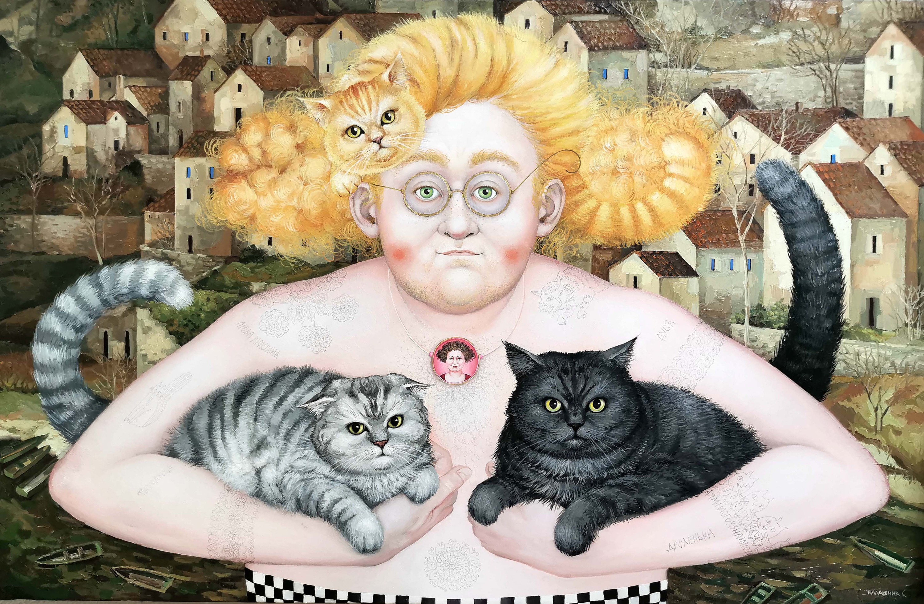 5. Svetlana Kalachnik《El aldeano》_油彩畫布_100 x 65 cm_2022_西班牙