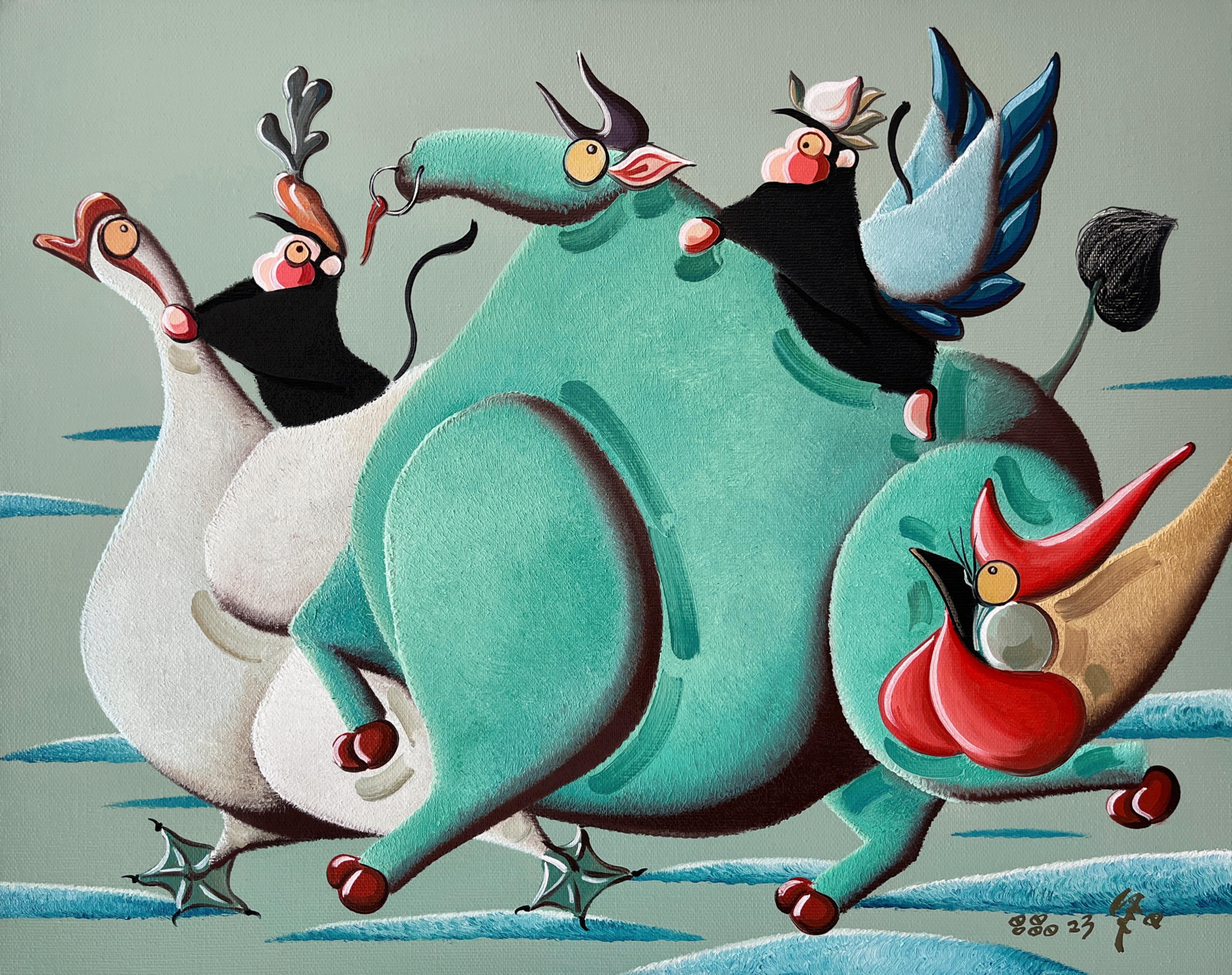 9. 李晶旦《向遠方》_40x50cm_布面油畫_2023_中國